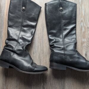 Frye Black Melissa Button Boots